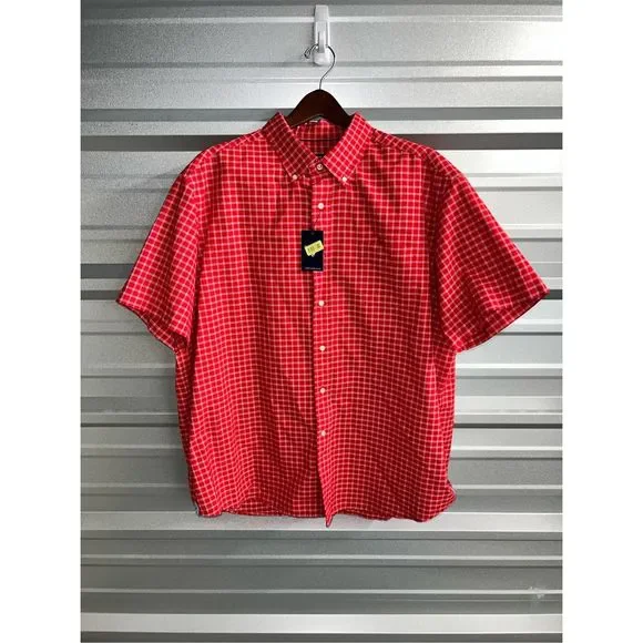 NWT Red Daniel Cremieux Short Sleeve Button Down Shirt Size 2XL - Picture 3 of 14